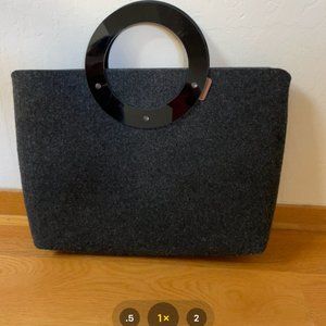 Minimalist Felt Bag with Plexiglass Handles